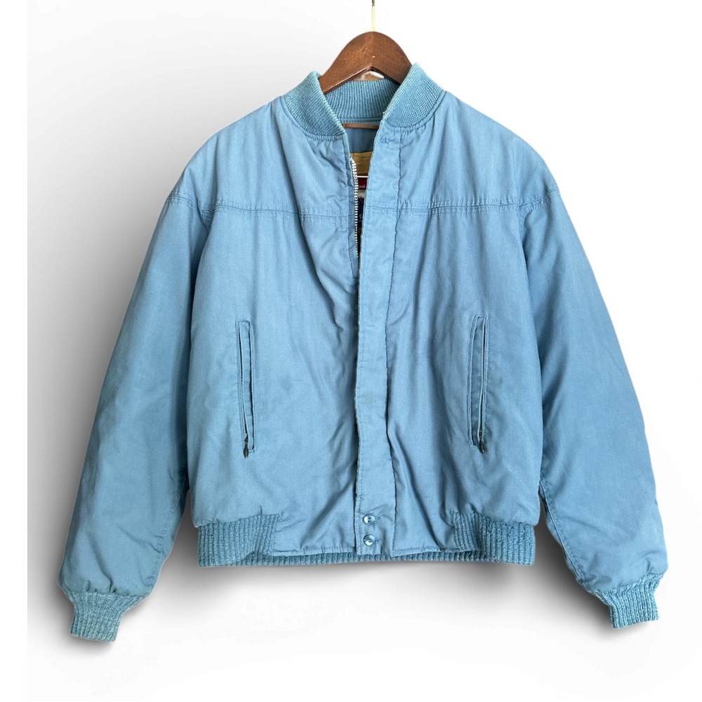 Catalina “Original Varsity” Vintage Bomber Jacket in Blue and Tan Lining
